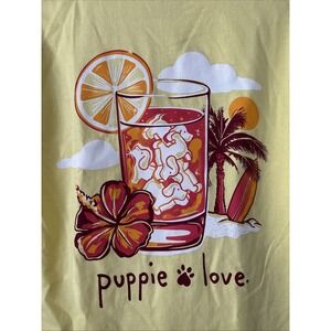 Puppie‎ Love Rescue Yellow Short Sleeve T-Shirt Size Small